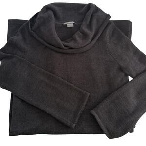 Exofficio Navy Blue Cowl Neck Long Sleeve Wool Blend Sweater Dress Size XL